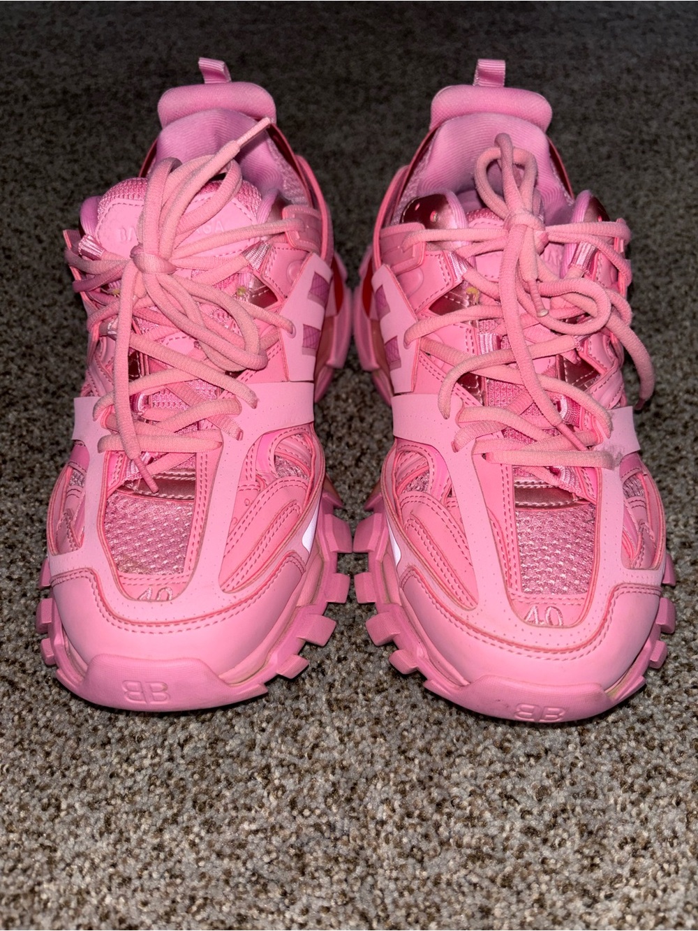 Balenciaga Women's Pink Track Sneakers